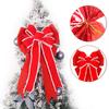 Christmas Decoration Bow Red Bow Christmas Tree Decoration Linen Ribbon Christmas Tree Decoration Bow