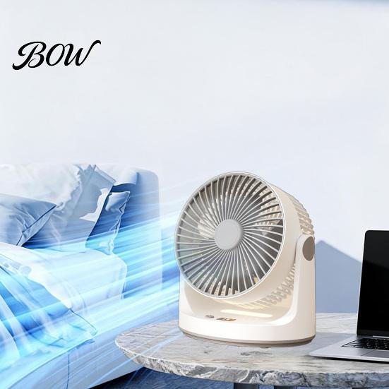 Quiet Office Fan Desktop Air Circulation Fan, 5 Speed Portable USB Desk with 1800mAh Battery Compact & Digital Display, Personal Cooling for