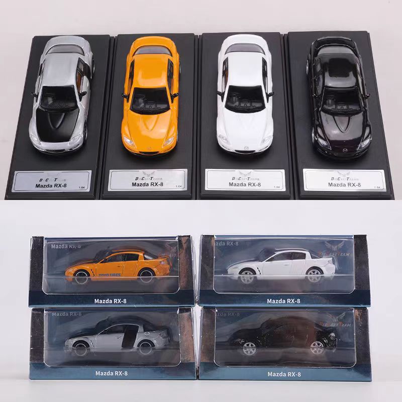 DCT 1:64 Mazda RX8 Supercar Leichtmetall Auto Die-Cast & Spielzeugfahrzeuge Automodell Miniaturmaßstab Modellauto Spielzeug Für Kinder