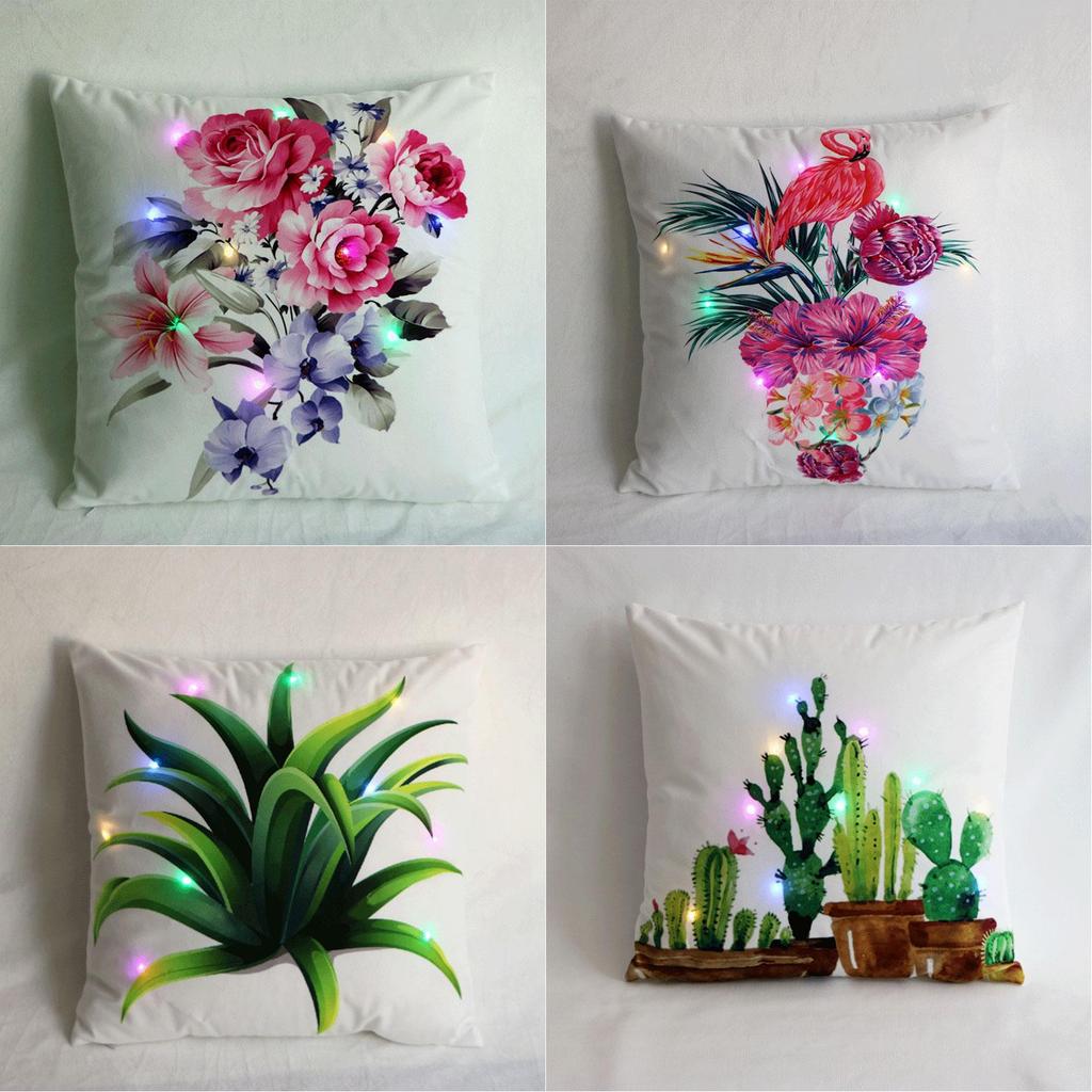Luxurious Velvet Led Lighting Pillowcase For Creative Home Decoration And Cozy Sofa Use