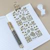 Retro Gold Foil Christmas Stickers: Cat Paradise, Garden, English Letters - 4 Designs