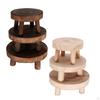 Wood, Mini Flowerpot Stand , Wood Stool Round Flower Pot Holder Garden Supplies Decor for