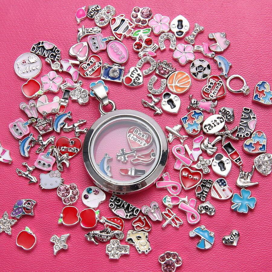 DIY Glass Photo Locket Pendant Round Shape Fashion Necklace Pendant