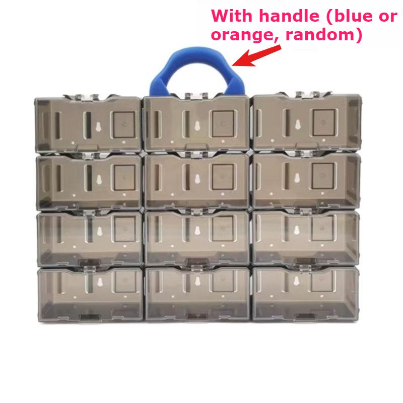 

12pcs Stackable Car Model Display Case Durable Plastic Storage Boxes with Connectable Design for Toy Cars Collectibles Showcases
