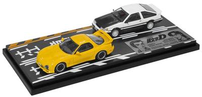 Initial D Set Keisuke Takahashi Wataru Akiyama Levin Completed Model MD64210 MODELER'S 1/64 Vol.10 RX-7 (FD3S) & (AE86)