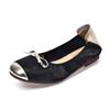 Flat shoes women's bow color matching light mouth small single shoes soft sole soft surface ballet shoes