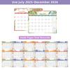 2025-2026 Wall Calendar 18 - Month Paper Calendar with Twin-Wire Binding + Thick Paper To-Do List and Notes for Office Home
