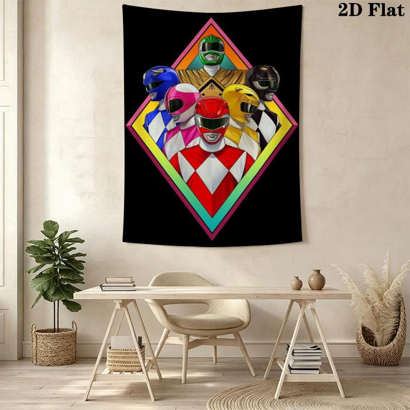 Power Rangers Ultimate Teamup Tapestry Wallmounted Background Cloth Soft Atmospheric Background Cloth Work Of Art