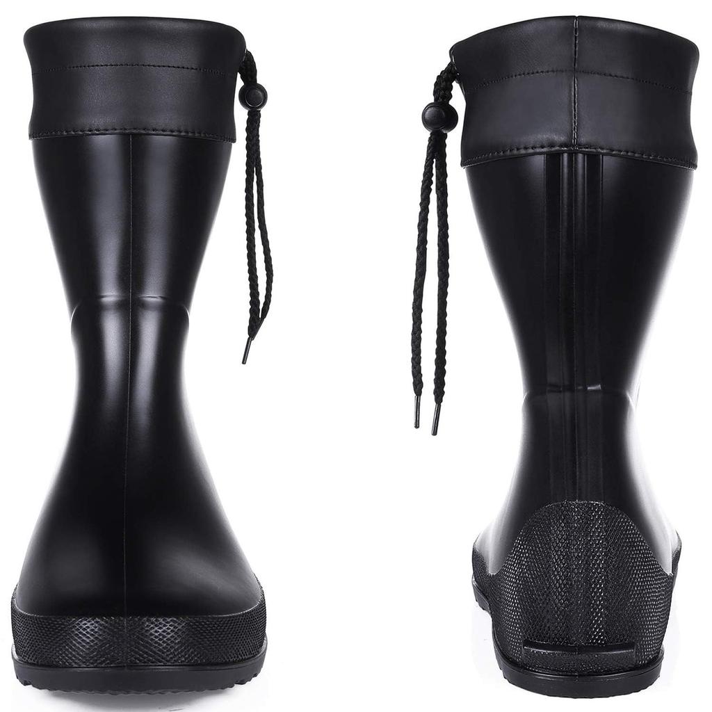 Fashion Crestar Mid Calf Rain Boots For Women Fashion Collar Gardening Boots Outdoor Ultra Lightweight Portable Waterproof Garden Shoes