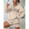 Cartoon Anime Paar Kapuzenpullover Europäische Größe Druck Pullover Brief Stadt Druck