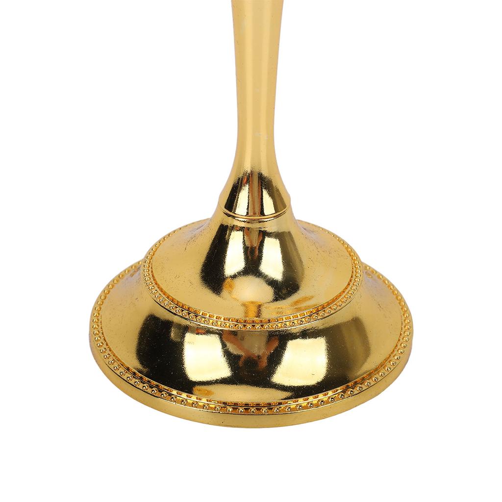 Metal Candle Holder 3 Arms High Gloss Retro Exquisite Candlestick Holder for Dining Tables Wedding Decoration