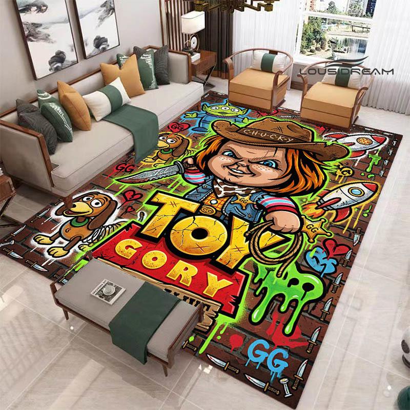 3D Cult of Chucky Printed Carpet Non-slip Carpet Outdoor Carpets Area Rug Home Decor Yoga Mat Rug for Bedroom Birthday Gift