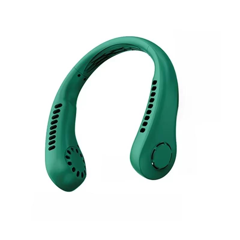 USB cooling and charging lazy fan, portable air conditioner, outdoor portable electric fan, silent bladeless neck-hanging fan