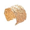 Geometric Metallic Irregular Wrinkled Open Bangle: High-End European and American Women's Jewelry