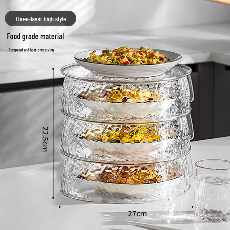 Folding Dustproof Food Cover & Storage Rack for Dining Table
