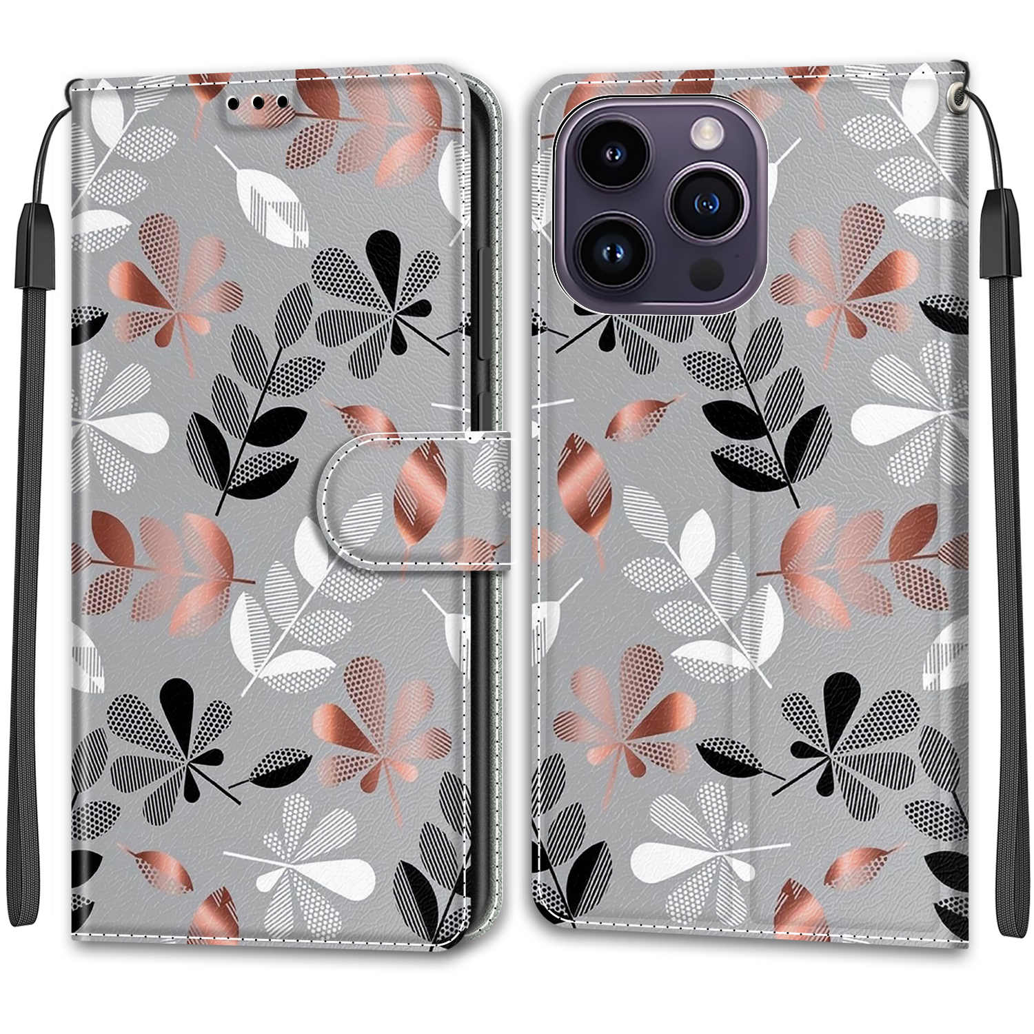 

Роскошный окрашенный кожаный чехол-кошелек в стиле книги, защитный чехол для iPhone 16 15 14 13 12 Pro Max 15Pro 16Pro iPhone11 iPhone 16