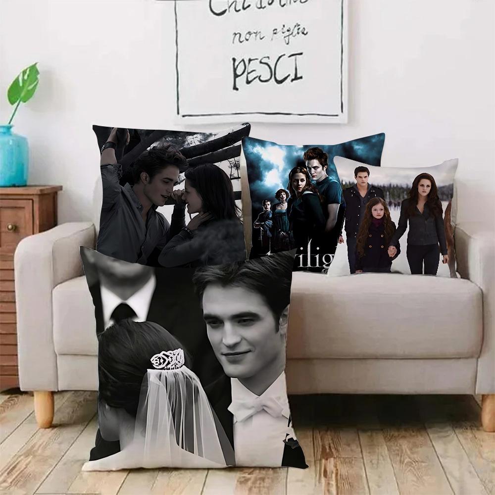 La Saga di Twilight Edward Cullen Copricuscini Moderni Cartoni Animati Divano Decorativo Casa Stampa Double-Sided Peluche Corto Cuscino Carino