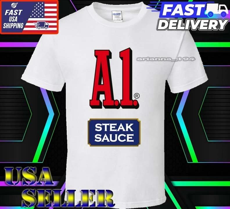 New Shirt A.1 Steak Sauce Logo T-Shirt Funny American Usa Unisex Size S-5XL 2XL