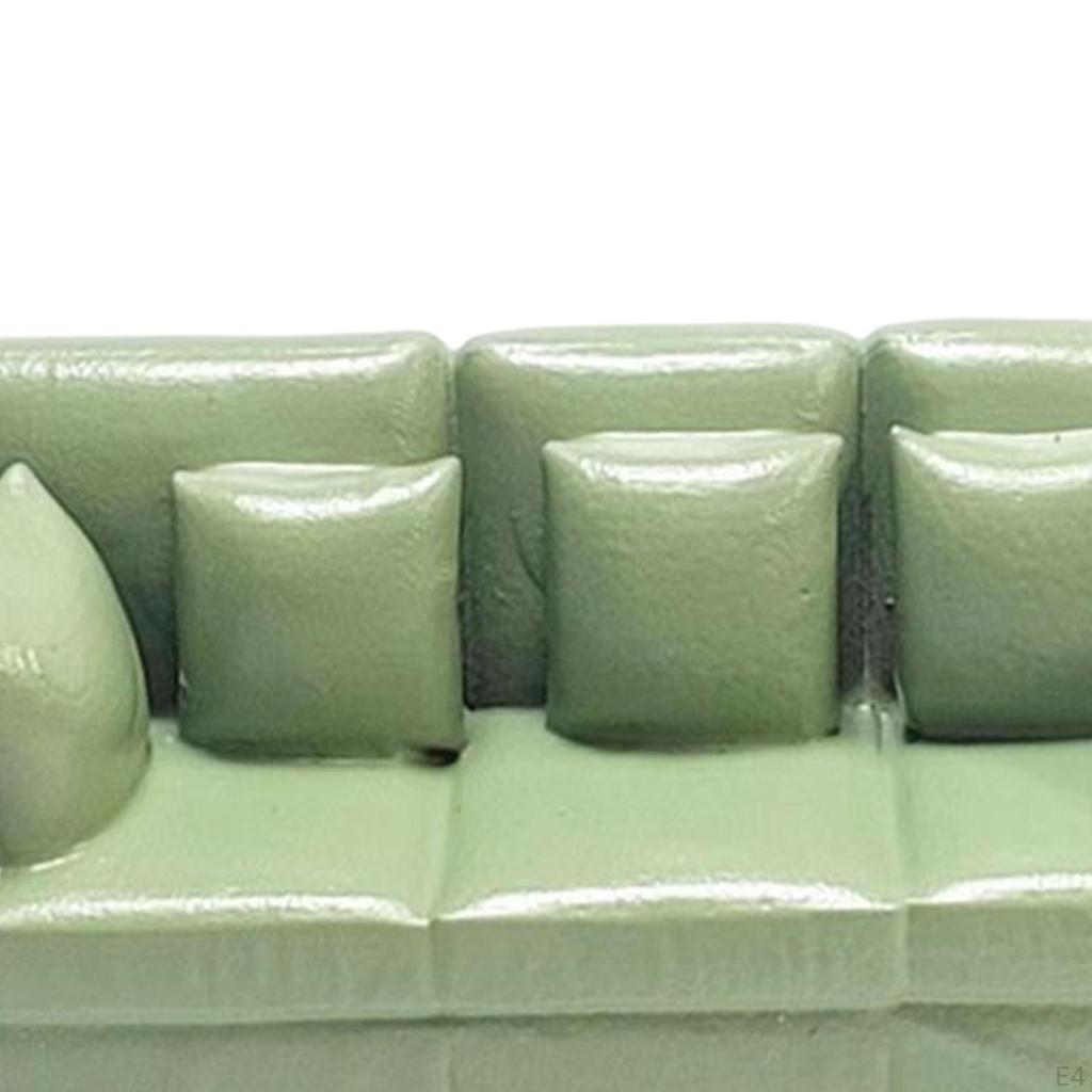 1/64 Mini Ornaments Furniture Miniature Resin Sofa Model Realistic Shape Accessories for Playhouses,