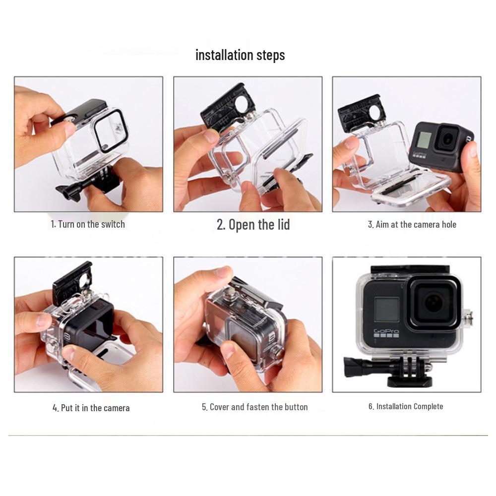 Waterproof Protective Case for GoPro 13/12/11/10/9 Action Cameras