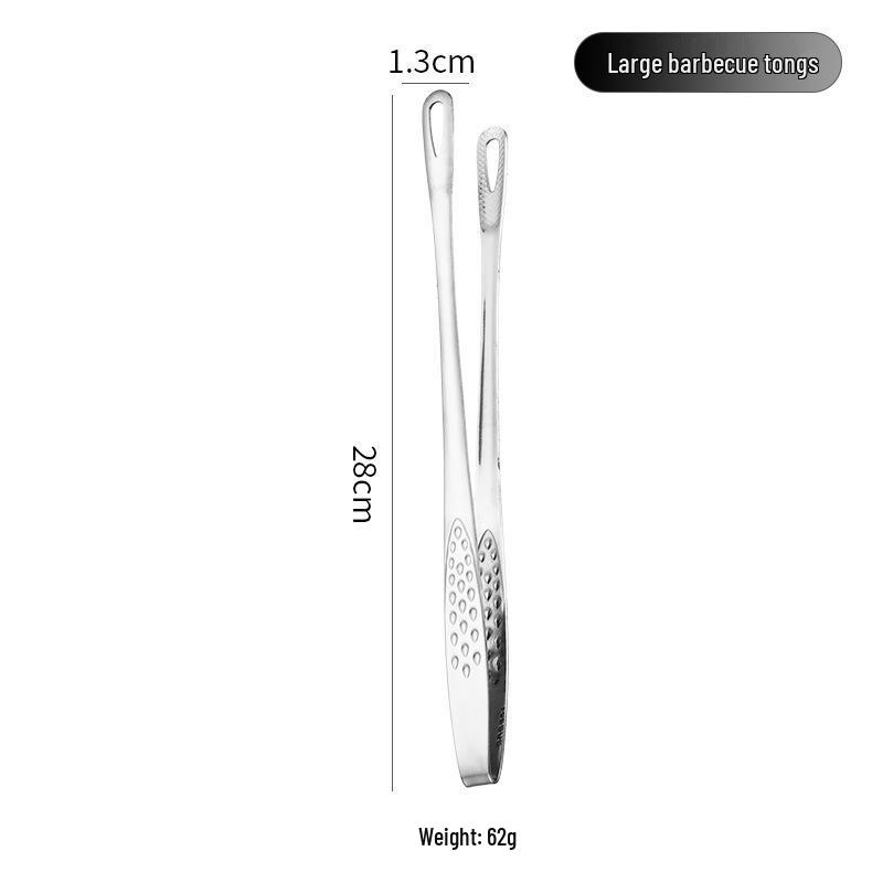 Golden Korean 304 Stainless Steel BBQ & Grilling Tongs - Extended for Steaks and Buffets