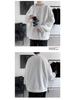 Hong Kong Style Men's Chic Lamb Wool Sweater: Trendy Loose Fit, Solid Color, Autumn/Winter, Plus Velvet Thick Jacket for Couples.