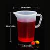 Multipurpose 3 Liter Plastic Measuring Container Durable 3000ml Measuring Pitchers for Kitchen and Laboratory