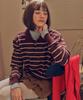 MELLY&ROSE Soft Stripe Polo Knit (310253)_Brown