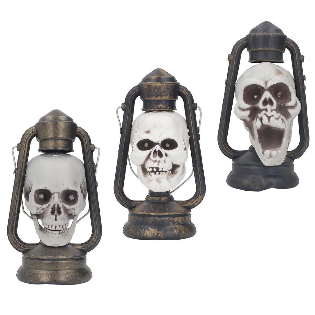 Skull Lantern Halloween Party LED Skull Lamp Hanging Light Decoration Props for Haunted House Bar