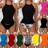 2024 Retro Backless Solid Color Bikini Swimsuit