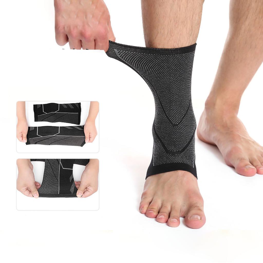 Knöchelbandage Elastische Kompression Achillessehnen-Stützbandage Bei Schwellungen Plantarfasziitis-Linderung XL 43-47