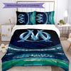 Marseilles 3pcs Bedding Set Duvet Cover Closure Includes 1 Duvet Cover & 2 Pillowcases for All Seasons Bedroom Home Dorm Decor