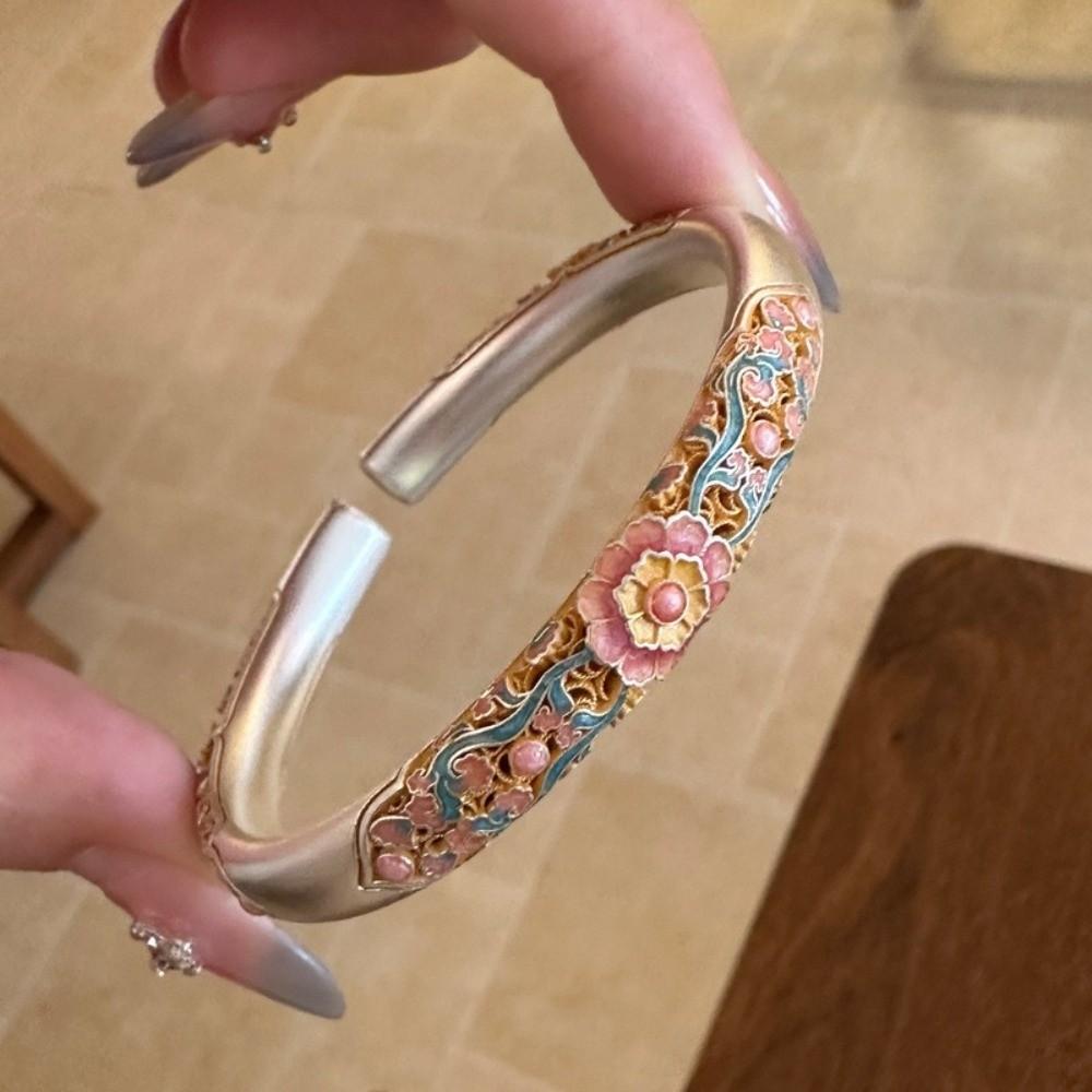 Classic Women's Ring Traditional Chinese Cloisonne Bracelet Handicraft Enamel Bracelet  Accessories