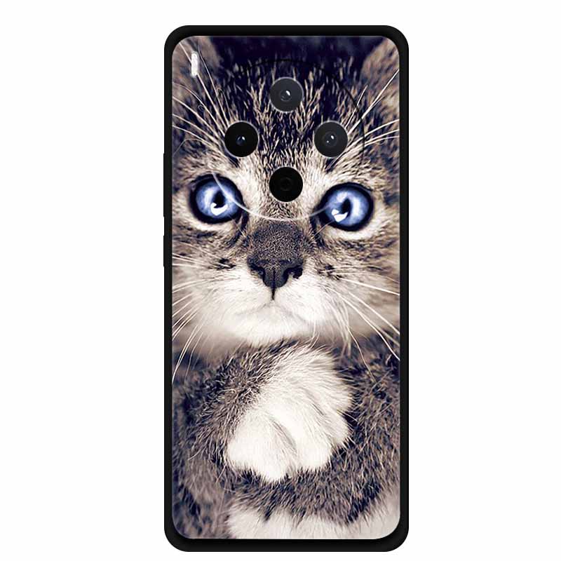 For vivo Y500 Pro 5G Case Flowers Soft Silicone TPU Phone Cases for vivoY500 Pro Shockproof Cool Wolf Animals Protective Cover