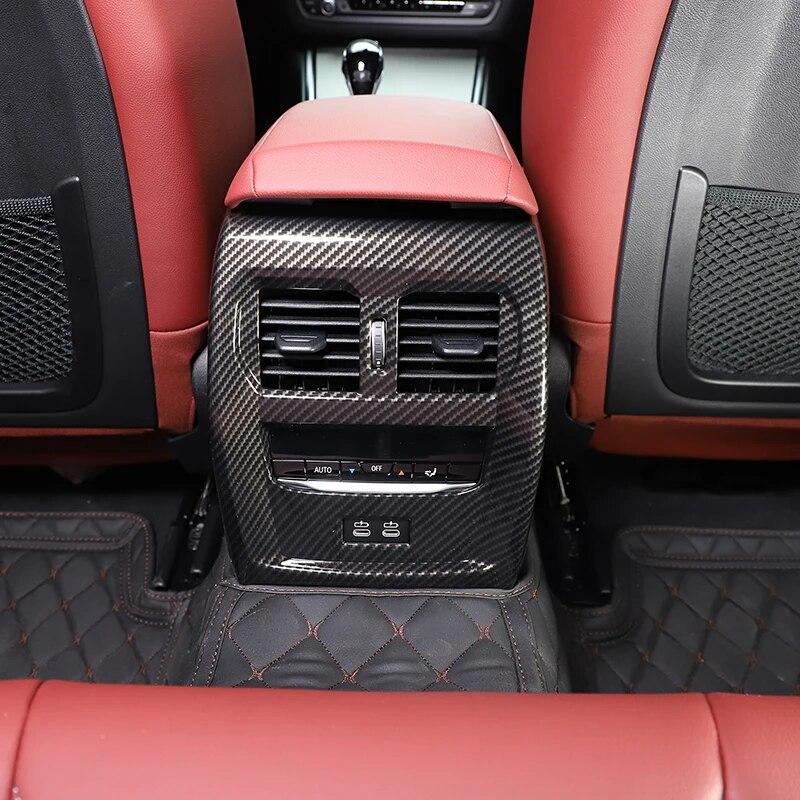 For BMW 4 Series G22 G23 G26 -2022 ABS Carbon Fiber/Black Car Rear Air Vent Outlet Cover Trim Car Interior Accessorie