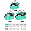 17/22/27L Live Fish Container Multi-Functional Foldable Live Fish Bait Bucket with Breathable Mesh for Outdoor Camping/Fishing