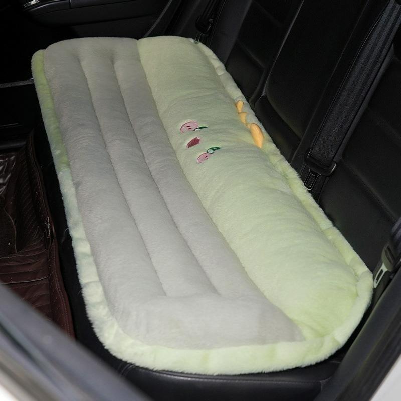 Car Seat Cushion Winter Cute Plush Car Interior Cushion Female Winter Thickened Warm Backrest Integrated Cushion