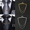 Mens Vintage Tie Clip Shirt Chain Buckle U-Shaped Tie Chain Jewelry Business Banquet Wedding Formal Necktie Accessories