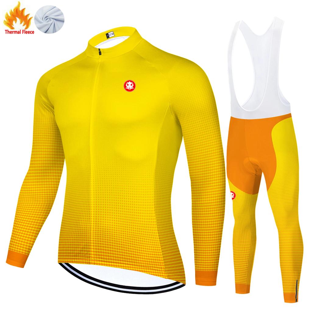 Winter Thermisch Fleece Set Ciclismo Masculino Fietstrui Wielrenkleding Heren Ropa Mtb Hombre Tenue Velo