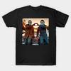 Asian Size Cotton Unisex Tshirt Print T-shirt Michael And Jason Heart Hands Tshirts Funny Halloween M4112 T-shirt No-Cut Print Regular Fit