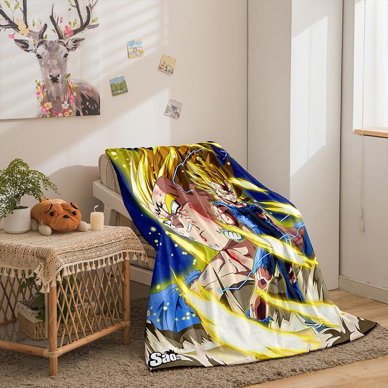 Cartoon Day Man Dragon Ball Series Double Sided Flannel 3D Digital Printing Blanket Blanket