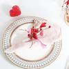 5PCS Romantic Design Napkin Ring Artificial Flower Serviette Buckles Napkin Holder Wedding Table