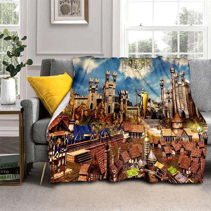 HOMM Game 9 Factions Races Stronghold Dwelling Creatures Heroes of Might and Magic Soft Blanket for Living Room Bedroom Bed Sofa