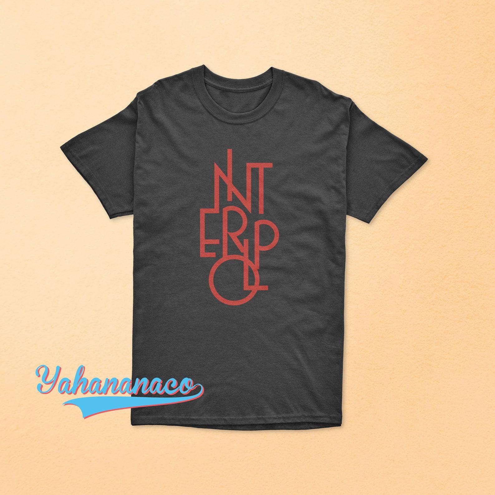 Interpol Band Shirt American Indie Rock Post Punk Paul Banks Rock Music Band Black White Sport Grey Gildan T-Shirt L