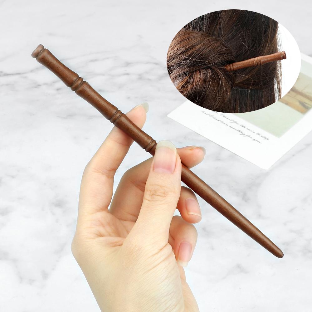 Damen Bambusförmige Hölzerne Haarnadeln Chinesischer Antiker Stil Haarstäbe Retro Schlichte Mädchen Hanfu Kopfschmuck Haaraccessoires Schmuck