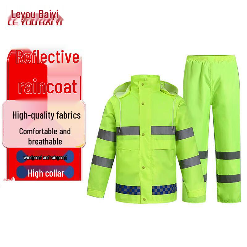 Reflective Split Raincoat M-3XL