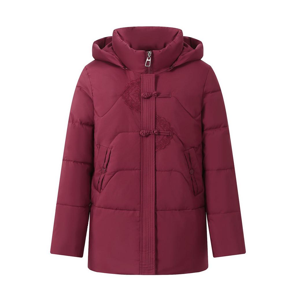 In the elderly padded jacket women thickened grandma winter coat old lady Tang suit elderly padded clothes mother down padded clothes