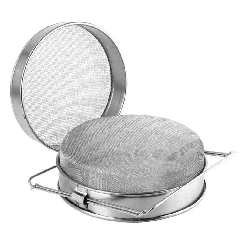 1PC Honey Strainer Stainless Steel Double Sieve Beekeeping Equipment Filter Kit Honey Container