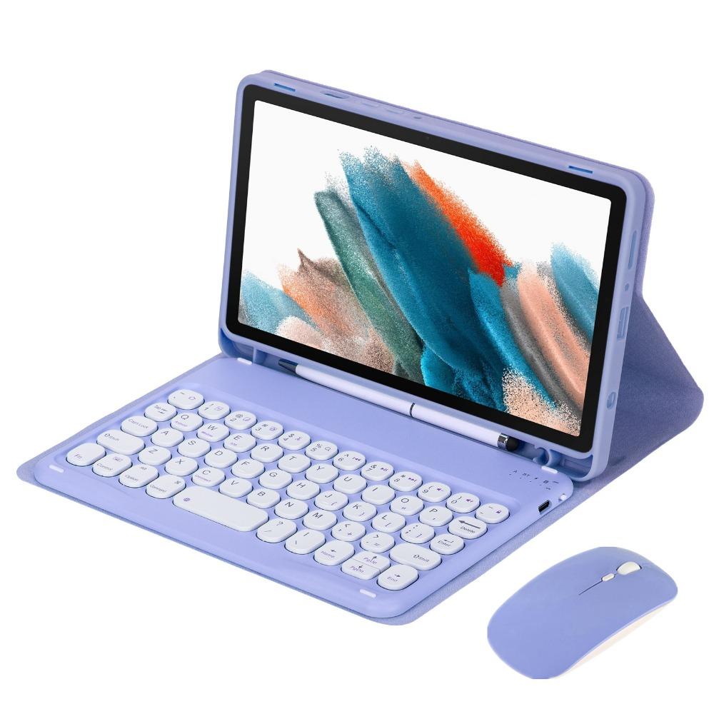 For Samsung Galaxy Tab A9 Case 8.7 Inch with Bluetooth Keyboard Silicone Cover Pen Holder Shockproof X115