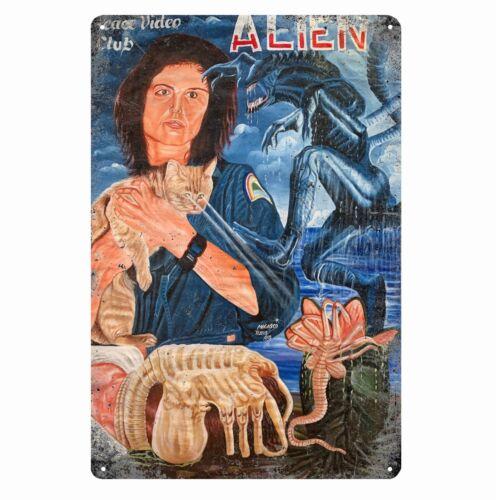 Металлический плакат из научно-фантастического фильма «Чужой» Жестяная табличка 20x30см Коллекционная пластина алюминий 20x30cm（7.8x11.8inch）